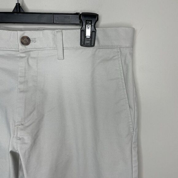 J.CREW Chino Pants Men 33 x 32 Beige Slim-Fit TruTemp365 Cotton Blend BZ109 - Picture 5 of 13